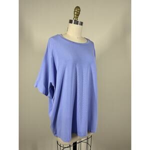 Eileen Fisher Baggy TShirt Top Large Oversized Slouchy Stretch Minimal Lagenlook